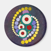 Cirkels Abstract kunstwerk Magneet (Voorkant)