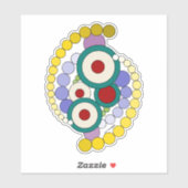Cirkels Abstract kunstwerk Sticker (Vel)