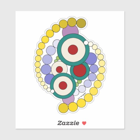 Cirkels Abstract kunstwerk Sticker (Vel)