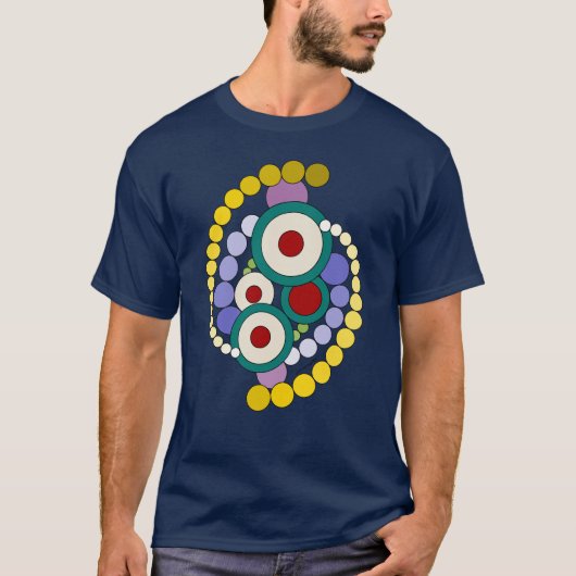 Cirkels Abstract kunstwerk T-shirt (Voorkant)