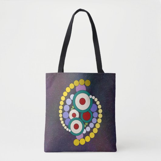 Cirkels Abstract kunstwerk Tote Bag (Voorkant)