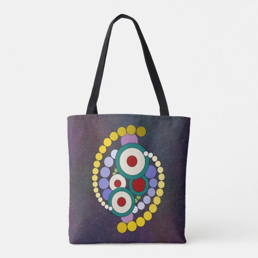 Cirkels Abstract kunstwerk Tote Bag (Achterkant)