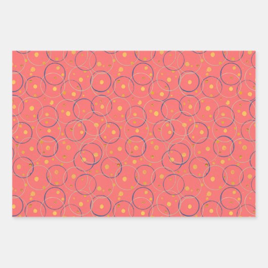 Cirkels Abstract patroon - Blush, Lavender Inpakpapier Vel (Voorkant 3)