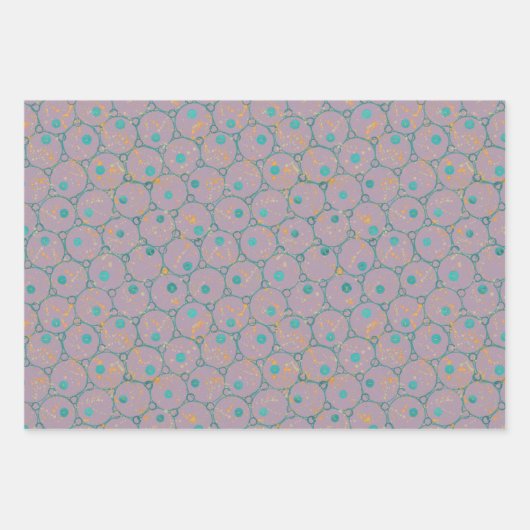 Cirkels Abstract patroon - Blush, Lavender Inpakpapier Vel (Voorkant 2)