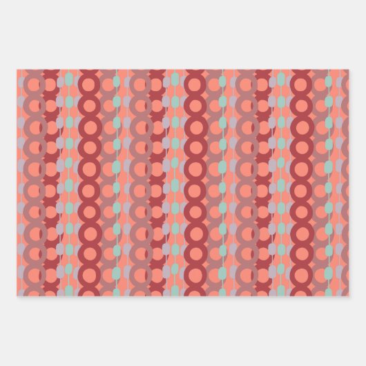 Cirkels Abstract patroon - Blush, Lavender Inpakpapier Vel (Voorkant)