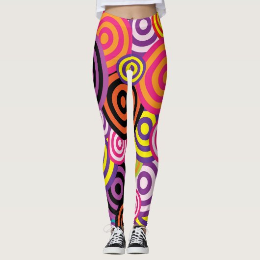 Cirkels Abstracte achtergrond Leggings (Voorkant)
