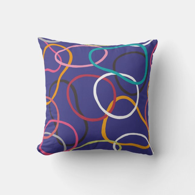cirkels, abstracte banden naadloos  patroon. kussen (Voorkant)
