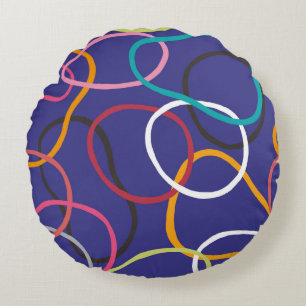 cirkels, abstracte banden naadloos  patroon.  rond kussen