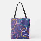 cirkels, abstracte banden naadloos  patroon. tote bag (Achterkant)