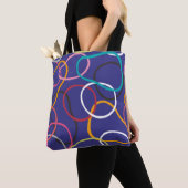 cirkels, abstracte banden naadloos  patroon. tote bag (Dichtbij)