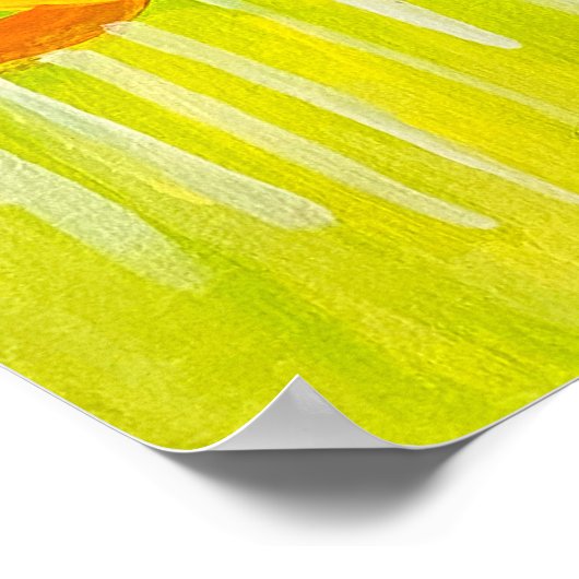 Cirkels Abstracte kleurenafdrukken Poster (Hoek)