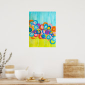 Cirkels Abstracte kleurenafdrukken Poster (Keuken)