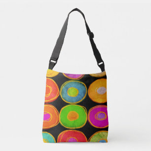 Cirkels Abstracte kunst Crossbody Tas