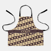 Cirkels Beige Chocolade Minimal Patroon Schort (Voorkant)