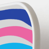 Cirkels Blauw Roze Grijs Pickleball Paddle (Links Detail)