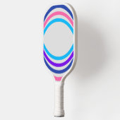 Cirkels Blauw Roze Grijs Pickleball Paddle (Links)