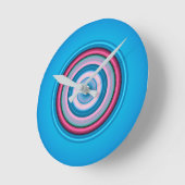 Cirkels - Blauw roze Ronde Klok (Hoek)