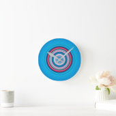 Cirkels - Blauw roze Ronde Klok (Huis)