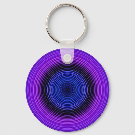 Cirkels - blauw sleutelhanger (Voorkant)