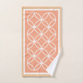 Cirkels bloemblaadjes diamanten millennial pinks p bad handdoek (Handdoek)