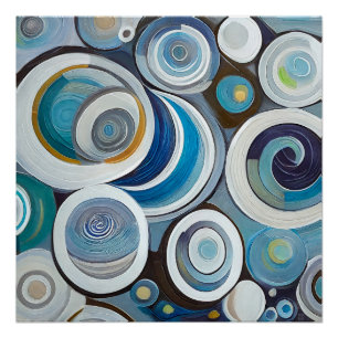 Cirkels Compositie II Glossy Art Poster
