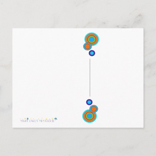 Cirkels dank u briefkaart (Achterkant)