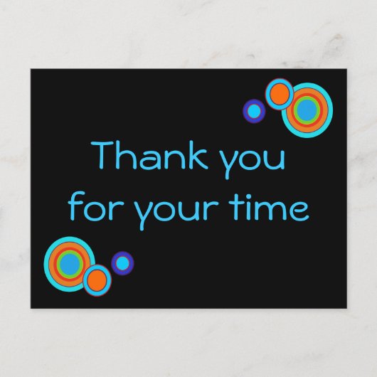 Cirkels dank u briefkaart (Voorkant)