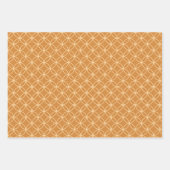 Cirkels diamanten bloemen patroon Set van 3 Inpakpapier Vel (Voorkant 2)