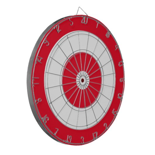 Cirkels Doel ontwerp | Rood en wit Dartbord (Voorkant Links)
