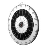 Cirkels Doel ontwerp | Zwart-wit Dartbord (Voorkant Rechts)