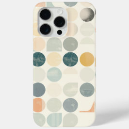 Cirkels en andere vormen op witte achtergrond iPhone 15 pro max hoesje