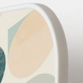 Cirkels en andere vormen op witte achtergrond pickleball paddle (Links Detail)