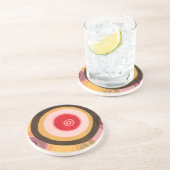 Cirkels en cirkels zandsteen onderzetter (Zijkant)