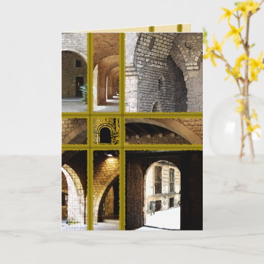 Cirkels en Deuropeningen Kaart (Gele Bloem)