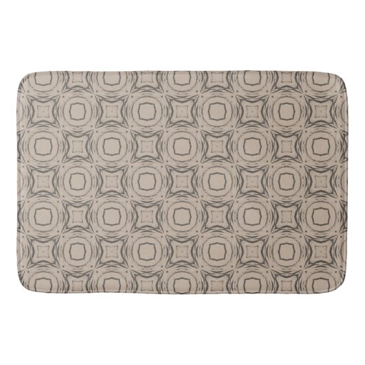 Cirkels en diamanten in Bronze Pattern Badmat (Voorkant)