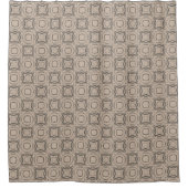 Cirkels en diamanten in Bronze Pattern Douchegordijn (Voorkant)