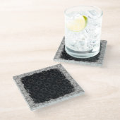 Cirkels en diamanten in Bronze Pattern Glazen Onderzetter (Schuin)