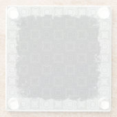 Cirkels en diamanten in Bronze Pattern Glazen Onderzetter (Achterkant)