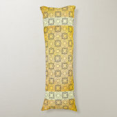 Cirkels en diamanten in Bronze Pattern Lichaamskussen (Voorkant Verticaal)