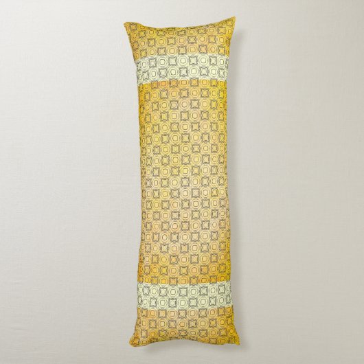 Cirkels en diamanten in Bronze Pattern Lichaamskussen (Achterkant (Verticaal))