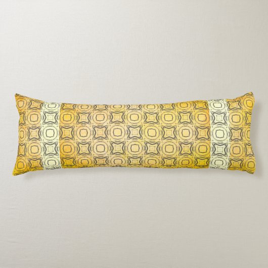 Cirkels en diamanten in Bronze Pattern Lichaamskussen (Voorkant)