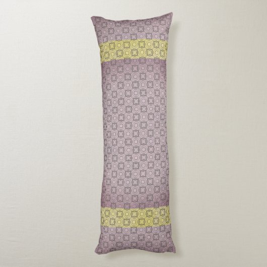 Cirkels en diamanten in Bronze Pattern Lichaamskussen (Achterkant (Verticaal))