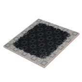 Cirkels en diamanten in Bronze Pattern Tegeltje (Zijkant)