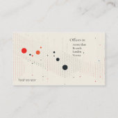 Cirkels en lijnen in zwart en rood visitekaartje (Achterkant)