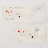 Cirkels en lijnen in zwart en rood visitekaartje (Voorkant / Achterkant)