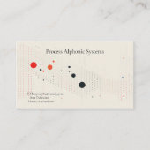 Cirkels en lijnen in zwart en rood visitekaartje (Voorkant)