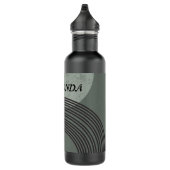 Cirkels en lijnen tekenen in zwart, geel, groen waterfles (Rechts)