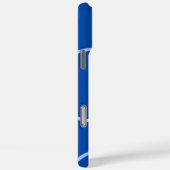 Cirkels en loop op blauw Case-Mate iPhone case (Achterkant / Rechts)