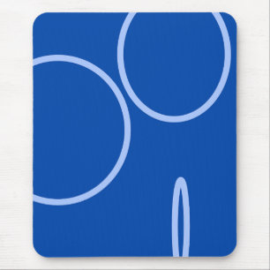 Cirkels en loop op blauw muismat