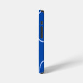 Cirkels en loop op blauwe telefoonhoes iPhone hoesje (Linkerkant)